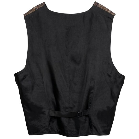 ATTITUDES (Italy) Damask Weave Viscose Blend Paisley Vest Tourmaline - Picture 7 of 9